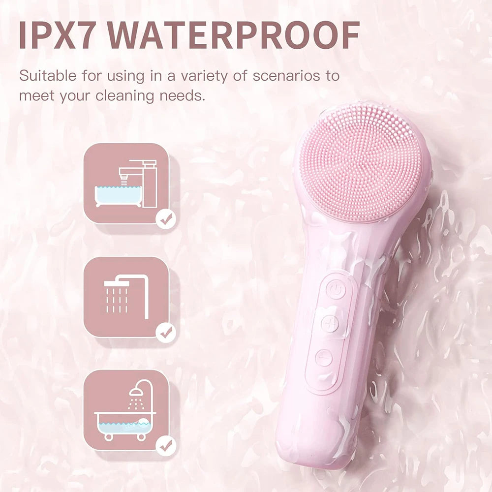 Sonic Facial Cleansing Brush — IPX-7 Waterproof