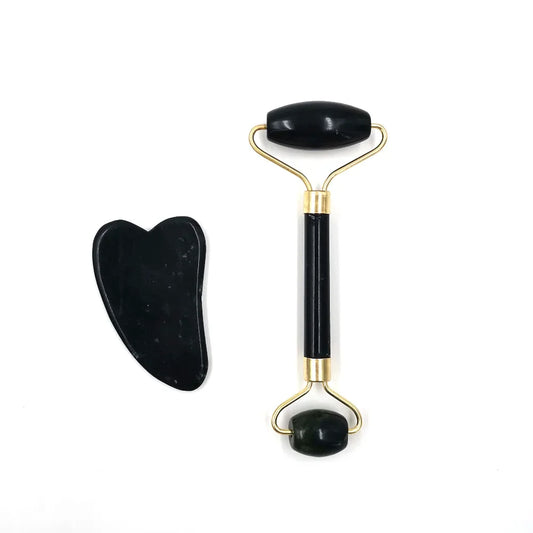Obsidian Jade Face Roller Set