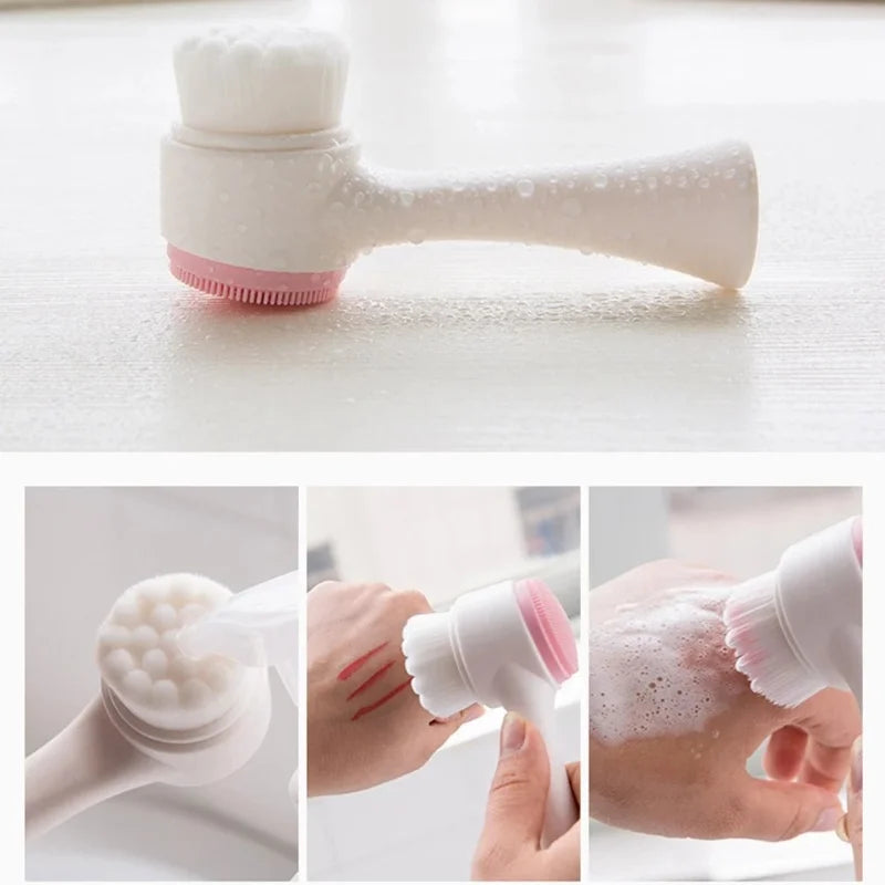 3D Double-Sided Silicone Facial Brush — Deep Cleanse