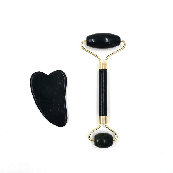 Obsidian Jade Face Roller Set